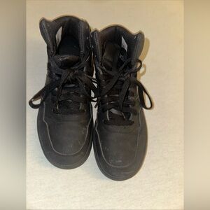 Black Kids Size 4 Adidas High Top Sneakers.